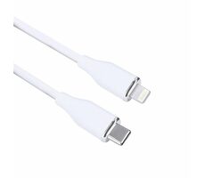 Solight SSC19005-S Kabel USB-C (M) - Lightning (M) 0.5m bílá / silikon 