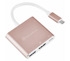 SilverStone SST-EP08P růžová / dokovací stanice / USB-C 3.1 - USB-C + USB-A + HDMI