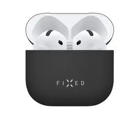 FIXED Ultratenké silikonové pouzdro Silky pro Apple AirPods 4 černé