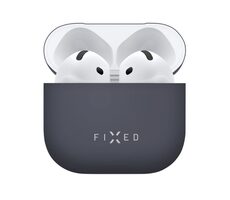 FIXED Ultratenké silikonové pouzdro Silky pro Apple AirPods 4 modré