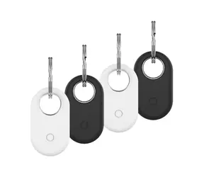 FIXED Silikonové pouzdro Silky pro Samsung SmartTag2 4ks 2x černé + 2x bílé