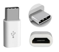 Aligator Adaptér microUSB - USB-C bílý pro nabíječky a datové kabely