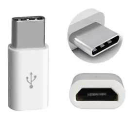 Aligator Adaptér microUSB - USB-C bílý pro nabíječky a datové kabely