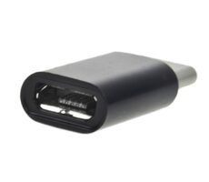 Aligator Adaptér microUSB - USB-C černý pro nabíječky a datové kabely