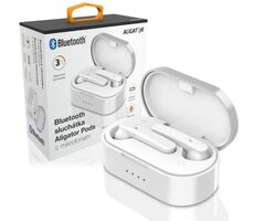 Aligator Bluetooth sluchátka PODS / bílá
