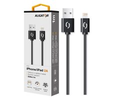 Aligator Datový kabel 2A iPhone lightning 1m / černý