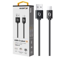 Aligator Datový kabel 2A USB-C 1m / černý