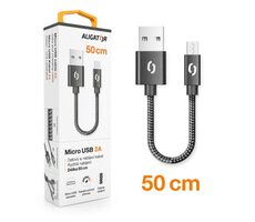 Aligator Datový kabel PREMIUM 2A / Micro USB 50cm černý