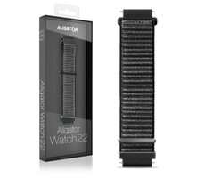 Aligator Řemínek nylonový 22mm / černý