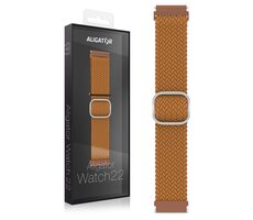Aligator Řemínek textilní 22mm / hnědý