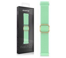 Aligator Řemínek textilní 22mm / tyrkysový