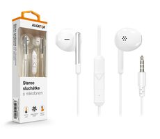 Aligator Sluchátka AE008 / Stereo / Jack / Drát / Bílá