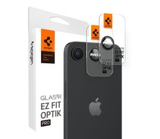 Spigen Glass tR EZ Fit Optik Pro 2 Pack ochranné sklo fotoaparátu pro Apple iPhone 16e černá