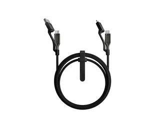 Nomad Universal Pletený Kevlar Kabel USB-C 240W 1.5m černá / Micro-USB(M) / USB-A(M) / USB-C(M) 