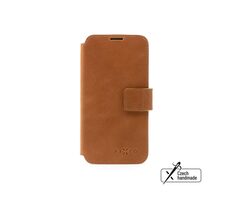 FIXED Kožené pouzdro typu kniha ProFit pro Apple iPhone 16e hnědé