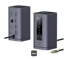 Baseus Spacemate 10v1 Dokovací stanice šedá / USB-C / 2x USB-A / 2x HDMI / PD 100W