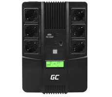 Green Cell 800VA | 480W / AiO Záložní zdroj / 2-6ms / 12V/9Ah / 6x Schuko