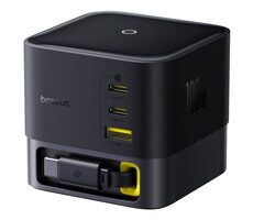 Baseus Super GaN Charger (P10164001123-00) Nabíjecí stanice 100W černá / 3xUSB-C / 1xUSB-A