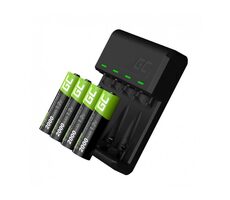 Green Cell GRADGC01 / nabíječka baterií na 4 ks AA  NiMH / nabíjení samotných článků / 4ks baterií AA 2000mAh / 0.5W