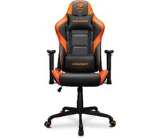 COUGAR Armor Elite černo-oranžová / Herní židle / nastavitelná / syntetická kůže / pojezd. kolečka / nosnost 120 kg 