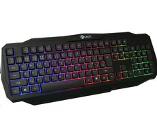 C-TECH Arcus černá / Herní klávesnice / membránová / RGB / USB-A / CZ/SK layout