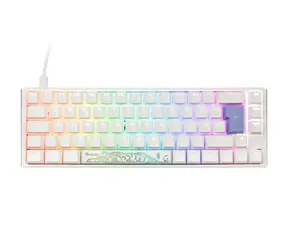 Ducky One 3 Classic Cherry MX-Blue bílá / herní klávesnice / podsvícená / mechanická / drátová USB-C / DE