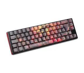 Ducky x Doom One 3 Cherry MX-Red černá / herní klávesnice / podsvícená / mechanická / drátová USB-C / DE