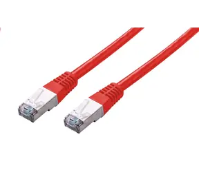 C-TECH patchcord Cat5e FTP 0.5 m červená