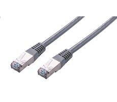C-TECH patchcord Cat5e FTP 1 m šedá