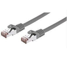 C-TECH patchcord Cat6a S/FTP 15 m šedá