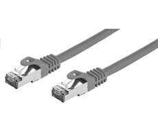 C-TECH patchcord Cat7 S/FTP 0.5 m šedá