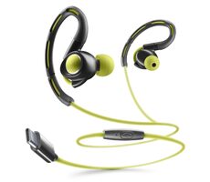CELLULARLINE SPORT Sportovní In-ear sluchátka USB-C černo-limetková