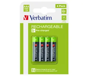 Verbatim 49514 Nabíjecí baterie AAA (4ks) / 1.2V / 950 mAh