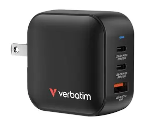 Verbatim 32229 Cestovní univerzální Mini GaN nabíjecí adaptér 70W šedá / 2x USB-C / 1x USB-A / QC / PD