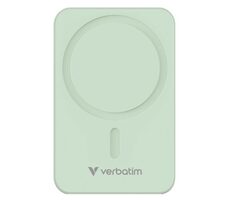 Verbatim Charge 'n' Go Essentials Magnetická bezdrátová powerbanka 20000mAh zelená / USB-C / MagSafe / 15-35W