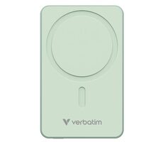 Verbatim Charge 'n' Go Essentials Magnetická bezdrátová powerbanka 10000mAh zelená / USB-C / MagSafe / 15-20W