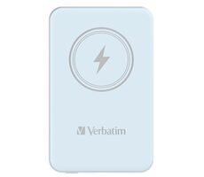 Verbatim Charge 'n' Go Magnetická bezdrátová powerbanka 5000mAh modrá / USB-C / MagSafe / 15-20W