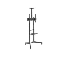Brateck T1040T černá / Pojízdný stojan pro TV 37"-70" / nosnost 50kg / 2 police