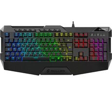 Sharkoon Skiller SGK4 U černá / herní klávesnice / drátová / RGB / Rubberdome spinač / DE