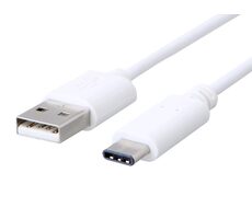 C-TECH USB-C kabel 2 m bílá / USB 2.0 A (M) - USB-C (M)