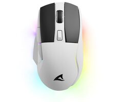 Sharkoon SKILLER SGM50W bílá / bezdrátová herní myš / 4000 dpi / USB / optická / nabíjecí stanice / 6 tlačítek