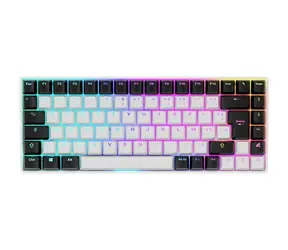Sharkoon SGK50 S3 bílá / herní klávesnice / mechanická / drátová / RGB / Gateron Yellow spinač / FR