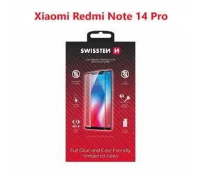 SWISSTEN FULL GLUE COLOR FRAME CASE FRIENDLY sklo pro XIAOMI REDMI NOTE 14 PRO 5G černá