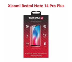 SWISSTEN FULL GLUE COLOR FRAME CASE FRIENDLY sklo pro XIAOMI REDMI NOTE 14 PRO PLUS 5G černá