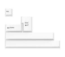 GMK Přídavný Kit bílá / ABS-Keycaps / Double-Shot / pro ISO & ANSI