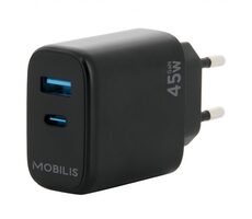 Mobilis Wall Charger 45W černá / 1x USB-A / 1x USB-C