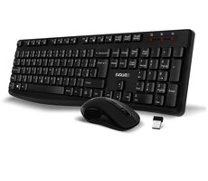 EVOLVEO K1050-BK-CZ Tichý set bezdrátové klávesnice a myši černá / CZ&SK znaky / USB-A přijímač 2.4 GHz