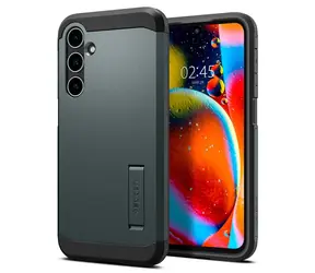 Rozbaleno - Spigen Tough Armor ochranný kryt pro Samsung Galaxy S23 FE zelená  / rozbaleno