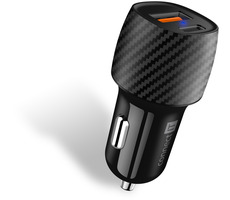 Rozbaleno - CONNECT IT InCarz PD+QUICK CHARGE 3.0 nabíječka do auta černá / 18W / 3 A / 1x USB-A / 1x USB-C / QC 3.0  / rozbaleno