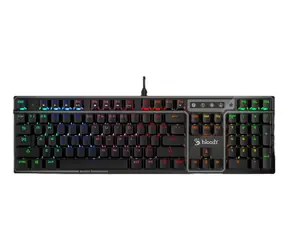 A4tech BLOODY B750N černá / Herní klávesnice / RGB / CZ layout / Green Switch / USB-A / 1.8 m